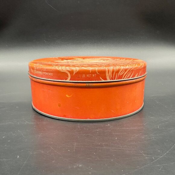 Vintage Santa Claus Candy Tin 1930s Mrs Stevens Red Round Kitschy Metal READ - Picture 3 of 15